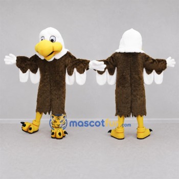 Custom Brown and White Bald Eagle Mascot Costume Adult Full Body Suit for Sports Events
