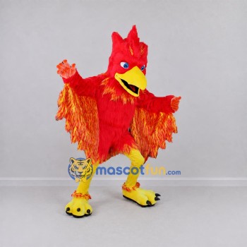 Custom Red and Orange Phoenix Mascot Costume Adult Full Body Suit for Fantasy Events Custom Red and Orange Phoenix Mascot Costume Adult Full Body Suit for Fantasy Events