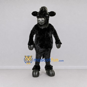 Custom Black Bull Mascot Costume Adult Full Body Suit for Farm Events Custom Black Bull Mascot Costume Adult Full Body Suit for Farm Events