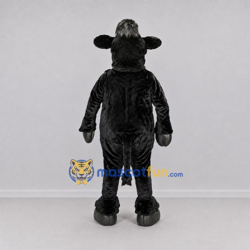 Custom Black Bull Mascot Costume Adult Full Body Suit for Farm Events Custom Black Bull Mascot Costume Adult Full Body Suit for Farm Events