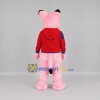 Custom Pink and Red Dog Mascot Costume Adult Full Body Suit for School Events Custom Pink and Red Dog Mascot Costume Adult Full Body Suit for School Events