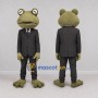 Custom Olive Green and Black Frog Mascot Costume Adult Full Body Suit for Corporate Events
