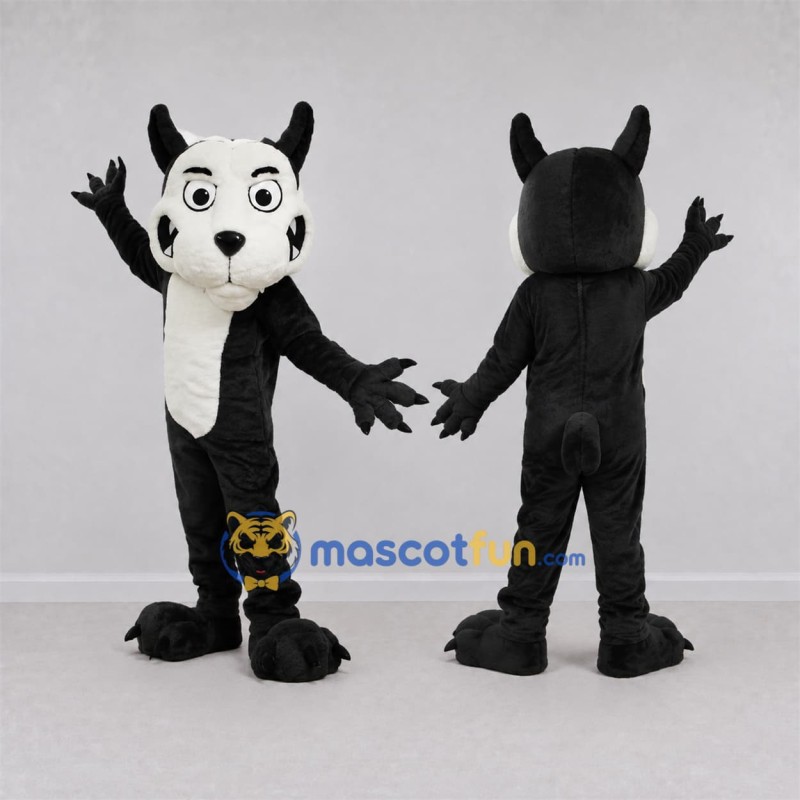 Custom Black and White Dog Mascot Costume Adult Full Body Suit for Pet Events Custom Black and White Dog Mascot Costume Adult Full Body Suit for Pet Events