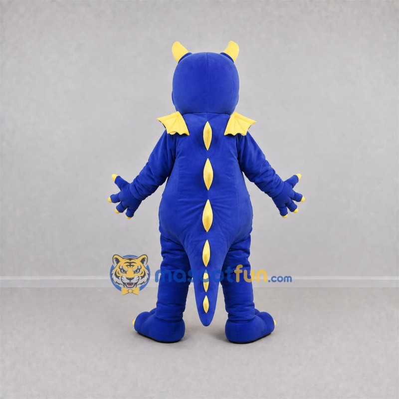 Custom Blue and Yellow Dragon Mascot Costume Adult Full Body Suit for Fantasy Events Custom Blue and Yellow Dragon Mascot Costume Adult Full Body Suit for Fantasy Events