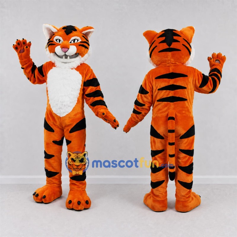 Custom Orange and Black Tiger Mascot Costume Adult Full Body Suit for Jungle Events Custom Orange and Black Tiger Mascot Costume Adult Full Body Suit for Jungle Events