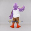 Custom Purple and White Bird Mascot Costume Adult Full Body Suit for School Events Custom Purple and White Bird Mascot Costume Adult Full Body Suit for School Events