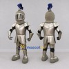 Custom Silver and Blue Knight Mascot Costume Adult Full Body Suit for Medieval Events Custom Silver and Blue Knight Mascot Costume Adult Full Body Suit for Medieval Events