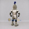 Custom Silver and Blue Knight Mascot Costume Adult Full Body Suit for Medieval Events Custom Silver and Blue Knight Mascot Costume Adult Full Body Suit for Medieval Events
