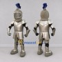 Custom Silver and Blue Knight Mascot Costume Adult Full Body Suit for Medieval Events