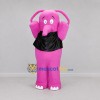Custom Pink and Black Elephant Mascot Costume Adult Full Body Suit for School Events Custom Pink and Black Elephant Mascot Costume Adult Full Body Suit for School Events