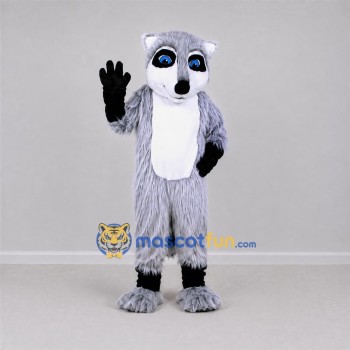 Custom Gray and White Lemur Mascot Costume Adult Full Body Suit for Wildlife Events