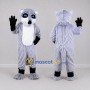 Custom Gray and White Lemur Mascot Costume Adult Full Body Suit for Wildlife Events