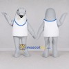 Custom Gray and White Dolphin Mascot Costume Adult Full Body Suit for Marine Events Custom Gray and White Dolphin Mascot Costume Adult Full Body Suit for Marine Events