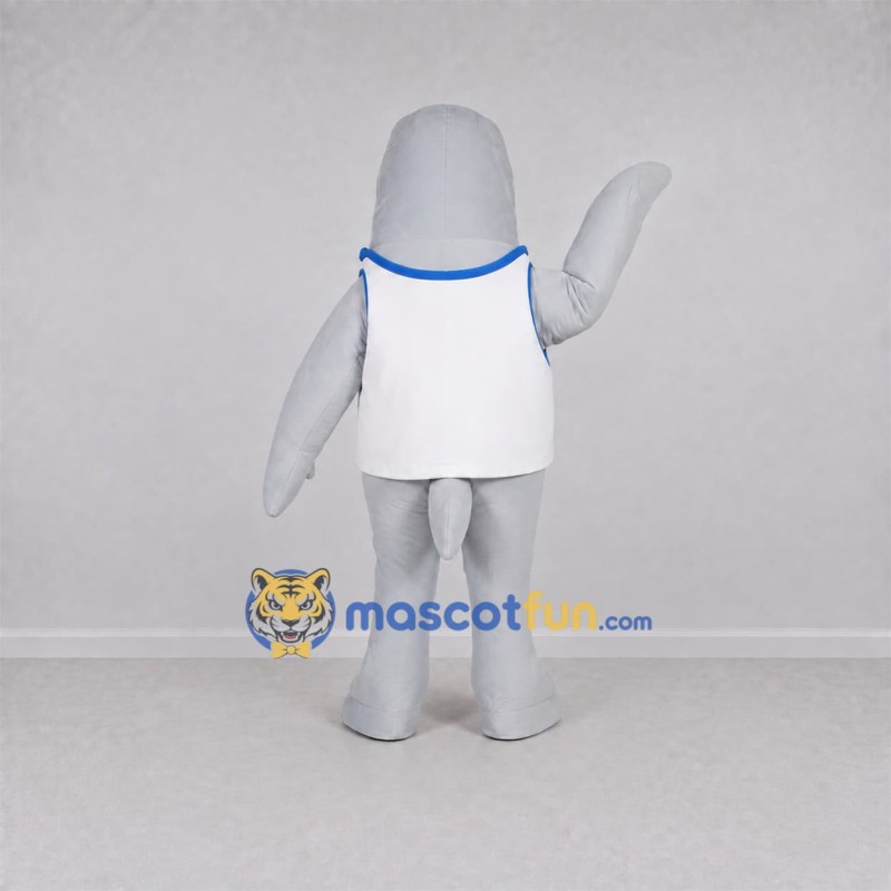 Custom Gray and White Dolphin Mascot Costume Adult Full Body Suit for Marine Events Custom Gray and White Dolphin Mascot Costume Adult Full Body Suit for Marine Events