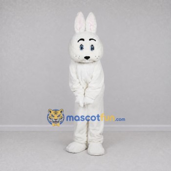 Custom White Rabbit Mascot Costume Adult Full Body Suit for Easter Events Custom White Rabbit Mascot Costume Adult Full Body Suit for Easter Events
