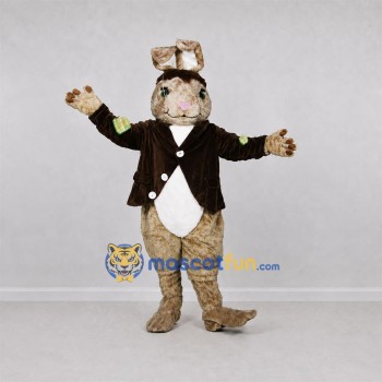Custom Tan and Brown Rabbit Mascot Costume Adult Full Body Suit for Easter Events Custom Tan and Brown Rabbit Mascot Costume Adult Full Body Suit for Easter Events