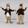 Custom Tan and Brown Rabbit Mascot Costume Adult Full Body Suit for Easter Events
