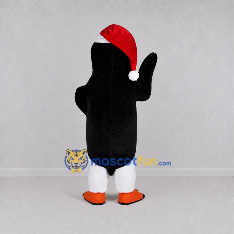 Custom Black and White Christmas Penguin Mascot Costume Adult Full Body Suit for Christmas Events Custom Black and White Christmas Penguin Mascot Costume Adult Full Body Suit for Christmas Events