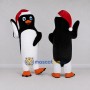 Custom Black and White Christmas Penguin Mascot Costume Adult Full Body Suit for Christmas Events