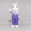 Custom White and Purple Easter Bunny Mascot Costume Adult Full Body Suit for Easter Events Custom White and Purple Easter Bunny Mascot Costume Adult Full Body Suit for Easter Events