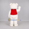 Custom White and Red Teddy Bear Mascot Costume Adult Full Body Suit for Holiday Events Custom White and Red Teddy Bear Mascot Costume Adult Full Body Suit for Holiday Events