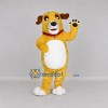 Custom Yellow and White Dog Mascot Costume Adult Full Body Suit for Pet Events Custom Yellow and White Dog Mascot Costume Adult Full Body Suit for Pet Events