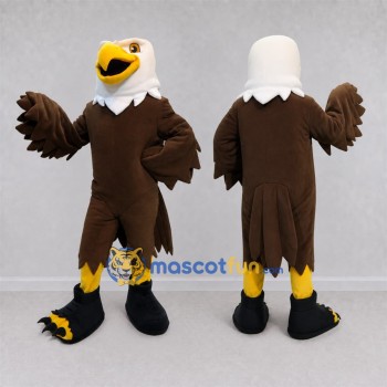 Custom Brown and White Bald Eagle Mascot Costume Adult Full Body Suit for Sports Events