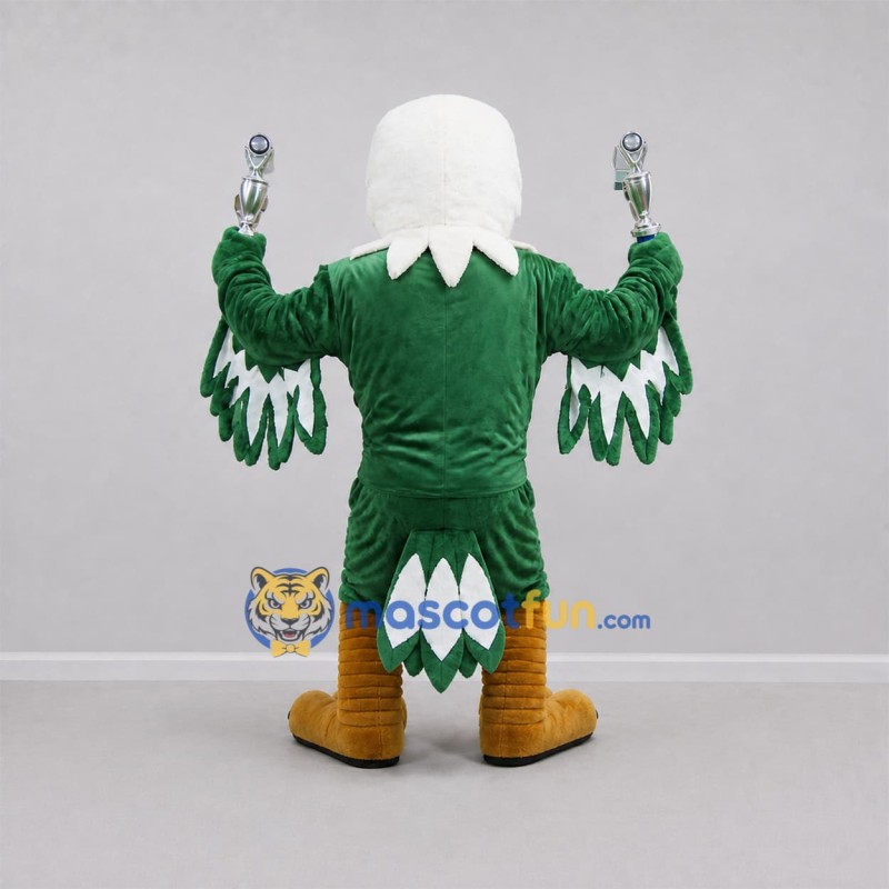 Custom Green and White Eagle Mascot Costume Adult Full Body Suit for Sports Events Custom Green and White Eagle Mascot Costume Adult Full Body Suit for Sports Events