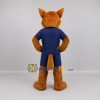 Custom Brown and Blue Fox Mascot Costume Adult Full Body Suit for School Events Custom Brown and Blue Fox Mascot Costume Adult Full Body Suit for School Events