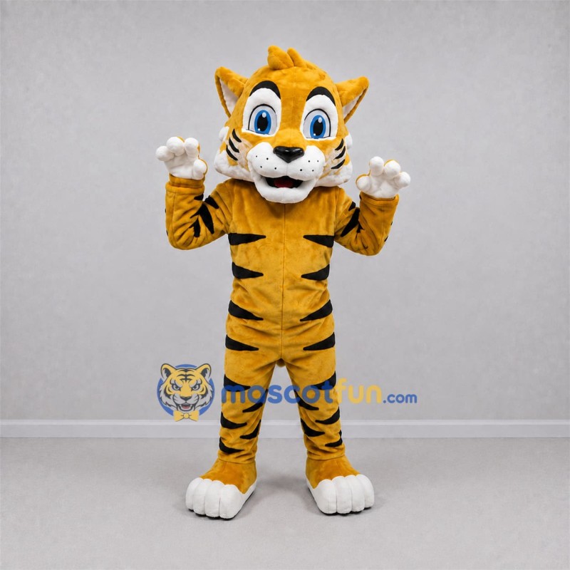 Custom Yellow and Black Tiger Mascot Costume Adult Full Body Suit for Jungle Events Custom Yellow and Black Tiger Mascot Costume Adult Full Body Suit for Jungle Events