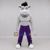 Custom Gray and Purple Horse Mascot Costume Adult Full Body Suit for Sports Events Custom Gray and Purple Horse Mascot Costume Adult Full Body Suit for Sports Events