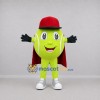 Custom Green and Red Tennis Ball Mascot Costume Adult Full Body Suit for Tennis Events Custom Green and Red Tennis Ball Mascot Costume Adult Full Body Suit for Tennis Events