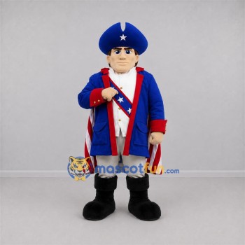 Custom Blue and Red Patriot Mascot Costume Adult Full Body Suit for Patriotic Events Custom Blue and Red Patriot Mascot Costume Adult Full Body Suit for Patriotic Events