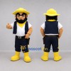 Custom Yellow and Navy Blue Cowboy Mascot Costume Adult Full Body Suit for Western Events Custom Yellow and Navy Blue Cowboy Mascot Costume Adult Full Body Suit for Western Events