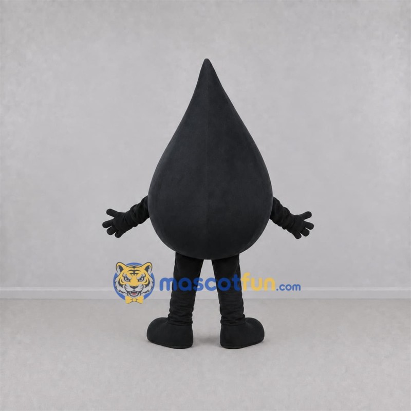 Custom Black Oil Drop Mascot Costume Adult Full Body Suit for Energy Events Custom Black Oil Drop Mascot Costume Adult Full Body Suit for Energy Events