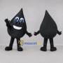 Custom Black Oil Drop Mascot Costume Adult Full Body Suit for Energy Events