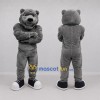 Custom Gray Bear Mascot Costume Adult Full Body Suit for Sports Events