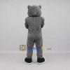 Custom Gray Bear Mascot Costume Adult Full Body Suit for Sports Events