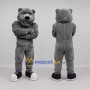 Custom Gray Bear Mascot Costume Adult Full Body Suit for Sports Events
