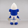 Custom White and Blue Rocket Mascot Costume Adult Full Body Suit for Space Events Custom White and Blue Rocket Mascot Costume Adult Full Body Suit for Space Events