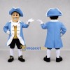 Custom Blue and White Colonial Patriot Mascot Costume Adult Full Body Suit for Historical Events Custom Blue and White Colonial Patriot Mascot Costume Adult Full Body Suit for Historical Events