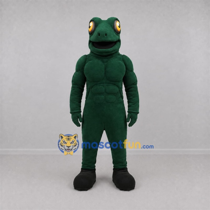 Custom Dark Green Lizard Mascot Costume Adult Full Body Suit for Reptile Events