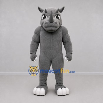 Custom Gray Rhinoceros Mascot Costume Adult Full Body Suit for Wildlife Events Custom Gray Rhinoceros Mascot Costume Adult Full Body Suit for Wildlife Events