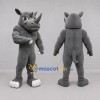 Custom Gray Rhinoceros Mascot Costume Adult Full Body Suit for Wildlife Events