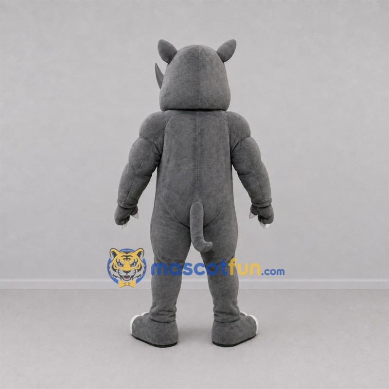 Custom Gray Rhinoceros Mascot Costume Adult Full Body Suit for Wildlife Events Custom Gray Rhinoceros Mascot Costume Adult Full Body Suit for Wildlife Events