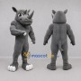 Custom Gray Rhinoceros Mascot Costume Adult Full Body Suit for Wildlife Events