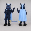 Custom Navy and Light Blue Superhero Horse Mascot Costume Adult Full Body Suit for Sports Events Custom Navy and Light Blue Superhero Horse Mascot Costume Adult Full Body Suit for Sports Events