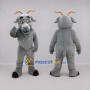 Custom Gray Goat Mascot Costume Adult Full Body Suit for Farm Events