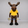 Custom Brown and Yellow Moose Mascot Costume Adult Full Body Suit for Wildlife Events Custom Brown and Yellow Moose Mascot Costume Adult Full Body Suit for Wildlife Events