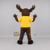 Custom Brown and Yellow Moose Mascot Costume Adult Full Body Suit for Wildlife Events Custom Brown and Yellow Moose Mascot Costume Adult Full Body Suit for Wildlife Events